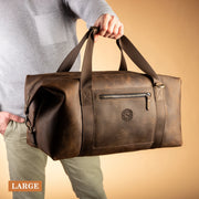 Black Color Full Grain Leather Duffle Bag | Leather Weekender Bag/Leather Holdall | Overnight Bag Men | Carryon Bag