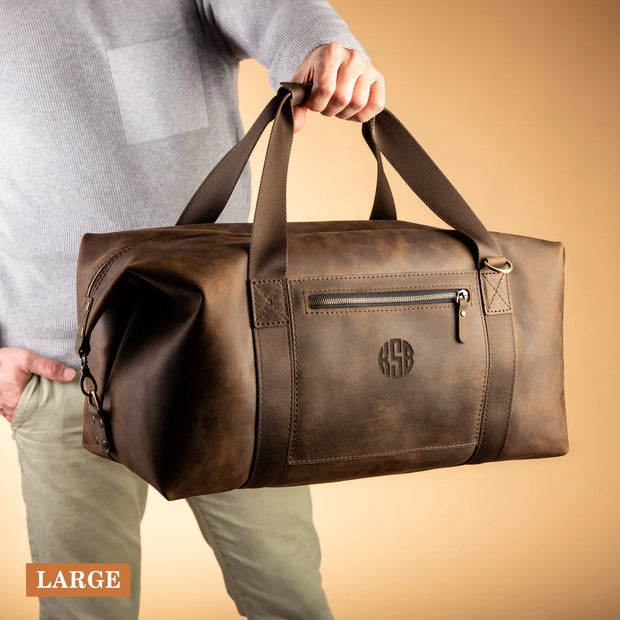 Black Color Full Grain Leather Duffle Bag | Leather Weekender Bag/Leather Holdall | Overnight Bag Men | Carryon Bag