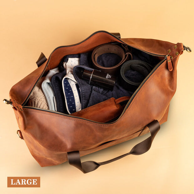Black Color Full Grain Leather Duffle Bag | Leather Weekender Bag/Leather Holdall | Overnight Bag Men | Carryon Bag