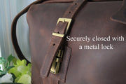Handmade Leather Top Handle Purse: Stylish and Functional with Adjustable Shoulder Strap