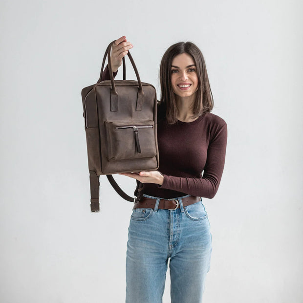 Handmade Genuine Leather City Backpack - Perfect for Everyday Use - Handcrafted with Style and Functionality - Urban City Backpack