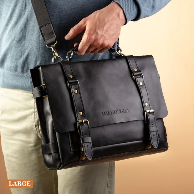 Mens Brown Leather Briefcase - Lawyers Bag, 15 inch Laptop Bag, Genuine Leather Bag, Messenger Bag, Work Bag, Graduation Gifts