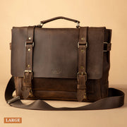 Mens Brown Leather Briefcase - Lawyers Bag, 15 inch Laptop Bag, Genuine Leather Bag, Messenger Bag, Work Bag, Graduation Gifts