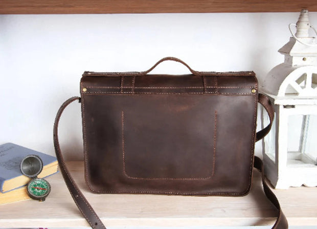 Handmade Leather Laptop Briefcase Women - 3 Sizes, Stylish, Versatile, and Personalized