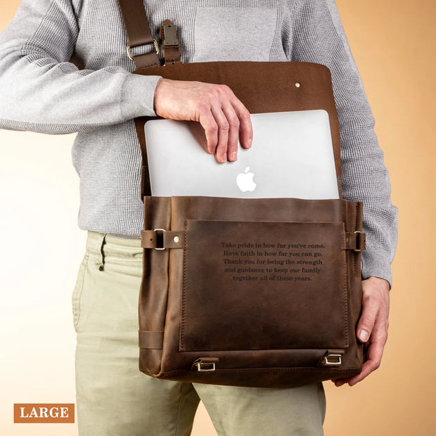 Mens Brown Leather Briefcase - Lawyers Bag, 15 inch Laptop Bag, Genuine Leather Bag, Messenger Bag, Work Bag, Graduation Gifts