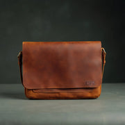 Handmade Crazy Horse Leather Messenger Bag Gift for Him vintage mens bag stylish leather bag classic mens bag father’s day gift