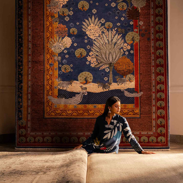 Tufted Jardin Rug 100% New Zealand Woolen High Quality Area Rug For Living, Hall, Kitchen, Dining, Drawing Play Room Carpet Indian Rug
