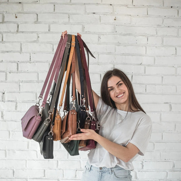 Leather Crossbody Bag for Women’s • Minimalist Leather Purse • Small Leather Shoulder Bag • Girl Everyday Crossbody Purse