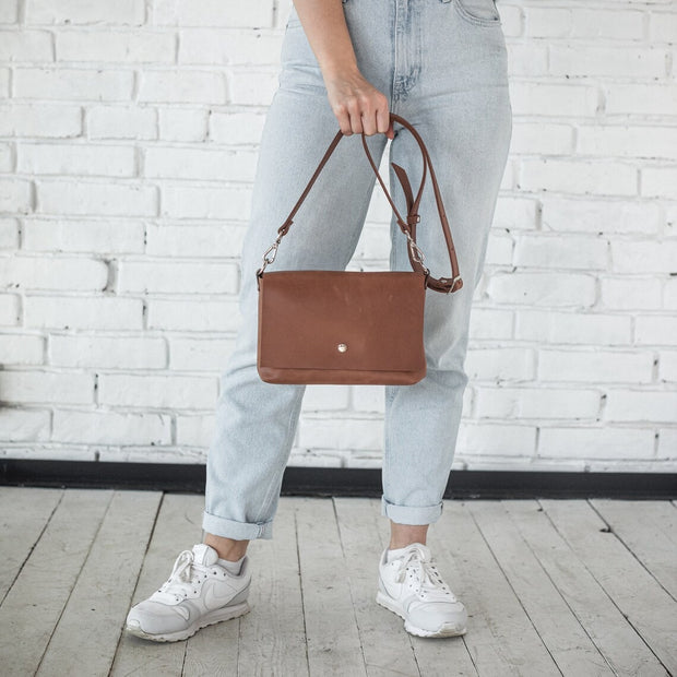 Leather Crossbody Bag for Women’s • Minimalist Leather Purse • Small Leather Shoulder Bag • Girl Everyday Crossbody Purse