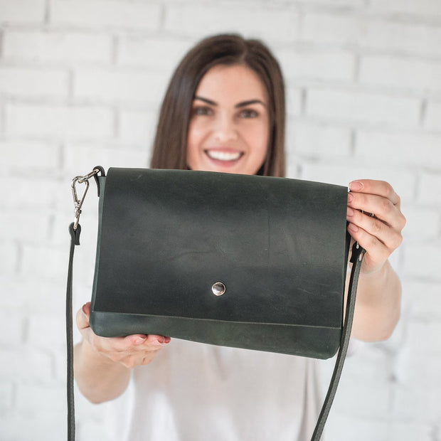 Leather Crossbody Bag for Women’s • Minimalist Leather Purse • Small Leather Shoulder Bag • Girl Everyday Crossbody Purse