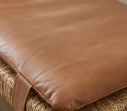 Custom genuine leather replacement cushions. Ideal for benches, mid-century chairs, Leather Bench Cushion