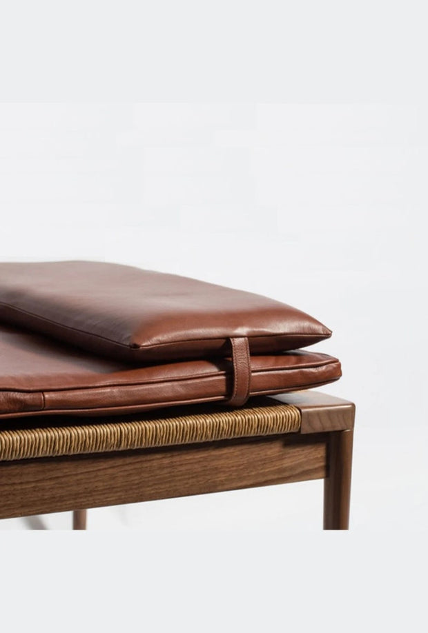 Custom Genuine Leather bench Cushions in Saddle Bag leather, made to order, needs to be individually quoted