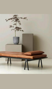 Custom Genuine Leather bench Cushions in Saddle Bag leather, made to order, needs to be individually quoted
