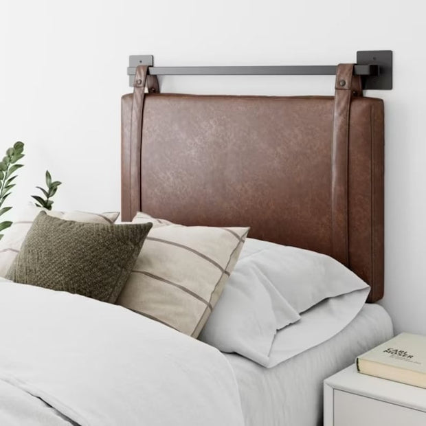 Customized Genuine Leather Headboard Cover, Headboard Cushion, Queen Size Headboard, Wall Hang Cushion Cover, Hanging Leather Headboard