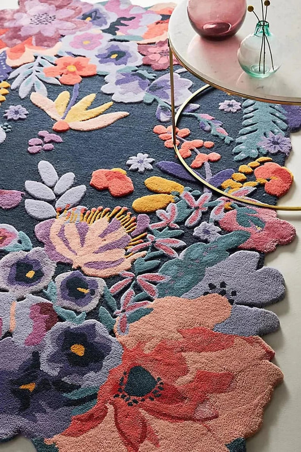 Tufted Jardin Rug 100% New Zealand Woolen High Quality Area Rug For Living, Hall, Kitchen, Dining, Drawing Play Room Carpet Indian Rug