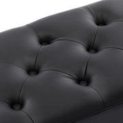 Bench with Full Grain Leather Upholstered Cushion