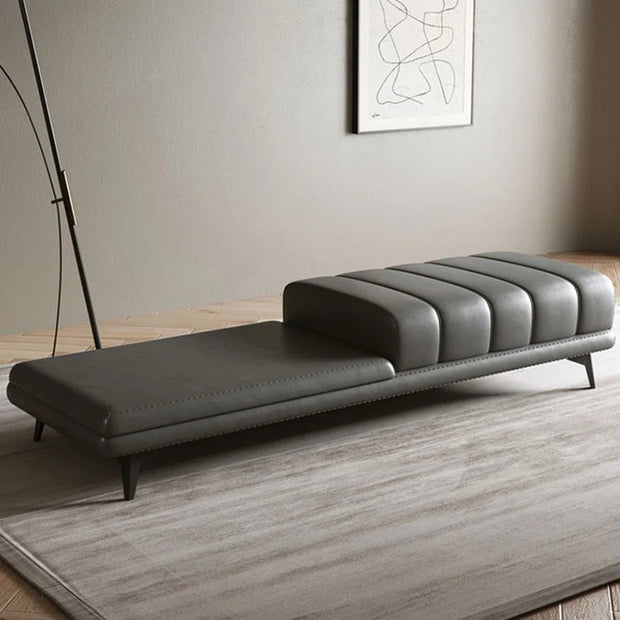 Genuine Leather Upholstered Bench