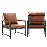 Set of Two custom genuine leather replacement cushions. Ideal for benches, mid-century chairs, leather chair cushion cover, leather pouf