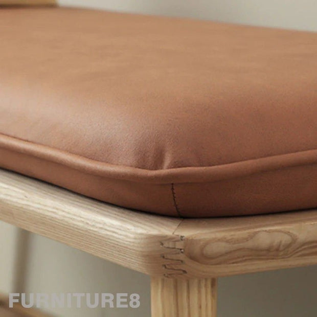 Custom genuine leather replacement cushions. window cushion cover, Ideal for benches, mid-century chairs, Leather Bench Cushion