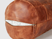 Leather Throw Pillow-Home Decor-Rustic Farmhouse-Decorative Pillows-Fine Leather Cushion-Brown-Accent Pillow-Lambskin Leather
