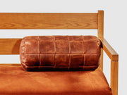 Leather Throw Pillow-Home Decor-Rustic Farmhouse-Decorative Pillows-Fine Leather Cushion-Brown-Accent Pillow-Lambskin Leather