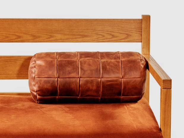 Leather Throw Pillow-Home Decor-Rustic Farmhouse-Decorative Pillows-Fine Leather Cushion-Brown-Accent Pillow-Lambskin Leather