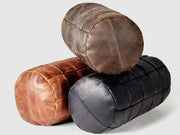 Leather Throw Pillow-Home Decor-Rustic Farmhouse-Decorative Pillows-Fine Leather Cushion-Brown-Accent Pillow-Lambskin Leather