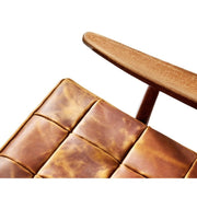 Set of Two custom genuine leather replacement cushions. Ideal for benches, mid-century chairs, leather chair cushion cover, leather pouf