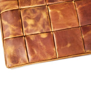 Set of Two custom genuine leather replacement cushions. Ideal for benches, mid-century chairs, leather chair cushion cover, leather pouf