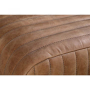 Bench with Full Grain Leather Upholstered Cushion