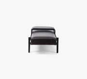 Bench with Full Grain Leather Upholstered Cushion