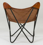 Handmade Leather Butterfly Chair Padding Cover Relaxing (Only Cover )