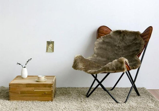 Handmade Leather Butterfly Chair Padding Cover Relaxing (Only Cover )