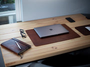 100% Genuine Leather Desk Pad, Large Leather Mouse Mat, Handmade Brown Desk Blotter, Office gift idea, Colleague gifts, Christmas, New Year