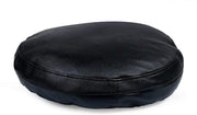 100% Lambskin Round Leather Pillow Cover,Sofa Cushion Case,Decorative Circular Tan Brown Cushion Throw Cover for Living Room & Bedroom