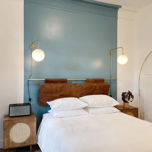 Customized Genuine leather Headboard cover, Queen size Headboard, Hanging leather Headboard , wall hang cushion cover For King/Queen bed