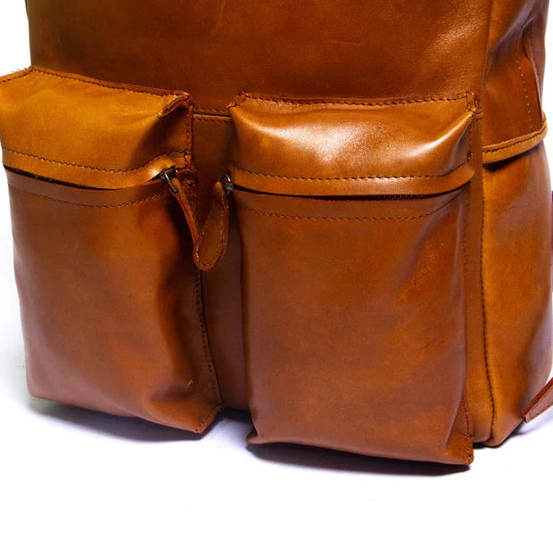 Vintage Leather Backpack, Brown Leather Backpack, Rucksack, Personalized Men Leather Backpack, Hipster Backpack gifts for him her
