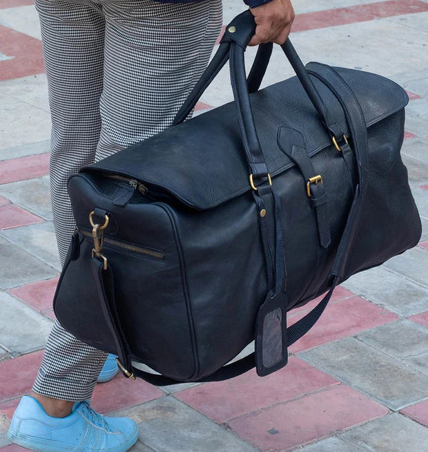 Full Grain Leather Duffle Bag Genuine Leather Weekender Bag/Leather Holdall/Overnight Bag