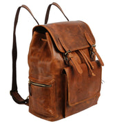 Brown Leather Laptop Backpack For Men & Women | Leather Backpack | Leather Rucksack | Travel Backpack