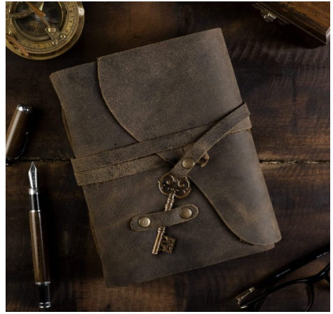 Personalized Genuine Leather Journal,Leather Notebook,Custom Gifts for Women and Men Handmade Paper,Travel Journal,Birthday Gifts Bestseller