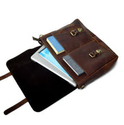 Handmade Buffalo Leather Messenger Cross-body Laptop Bag, Travel Handbag, Office Handbag Briefcase, Rustic Bag