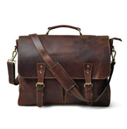 Handmade Buffalo Leather Messenger Cross-body Laptop Bag, Travel Handbag, Office Handbag Briefcase, Rustic Bag