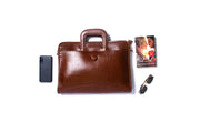Leather Briefcase,Shoulder Bag,Top Handle Bag,Leather 15" Laptop Bag
