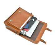 Retro full grain genuine Hunter Leather Laptop Messenger Bag Office Briefcase College bag portfolio work bag Leather satchel