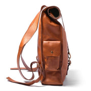 Leather Rolltop Backpack  Leather Work Bag | Rolltop Rucksack