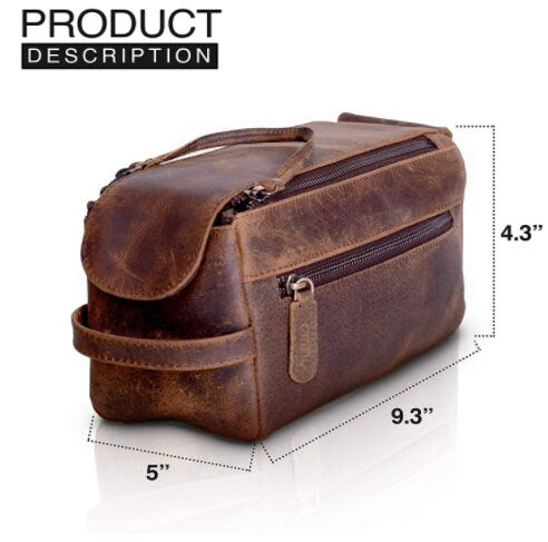 Leather Toiletry Bag Men's Toiletry Bag