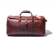 Full Grain Leather Duffle Bag | Genuine Leather Weekender Bags | Leather Holdall | Overnight Bags