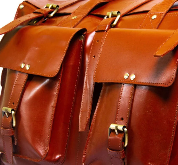 Leather Holdall | Overnight Bag Full Grain Leather Duffle Bag Genuine Leather Weekender Bag