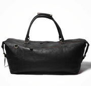 Black Color Full Grain Leather Duffle Bag | Leather Weekender Bag/Leather Holdall | Overnight Bag Men | Carryon Bag