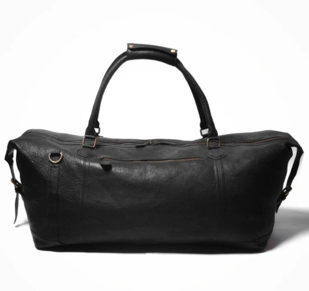 Black Color Full Grain Leather Duffle Bag | Leather Weekender Bag/Leather Holdall | Overnight Bag Men | Carryon Bag